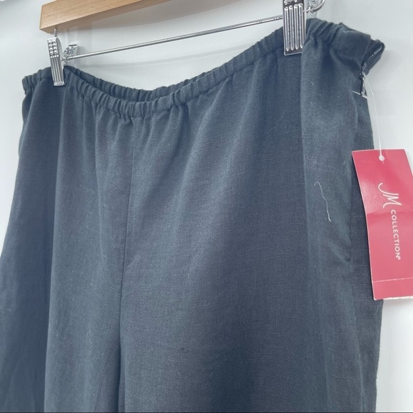 NWT JM Collection Linen Black Capri Size 12 - Picture 3 of 8